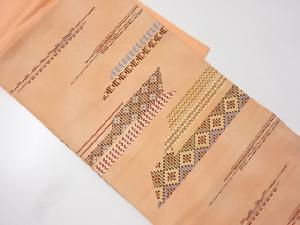 抽象模様織り出し名古屋帯